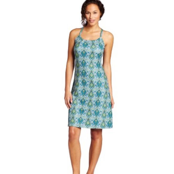 Prana Quinn Athleisure Outdoor Mini Racerback Dress Women Medium built in bra - Picture 2 of 9